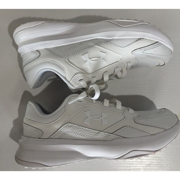 Under Armour Women’s Edge LTHR Low Trainers Sneakers Sports Shoes - Picture 3 of 6